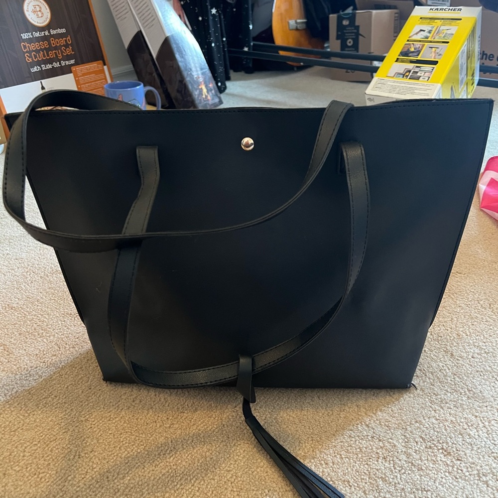 Elegant Black Tote Bag